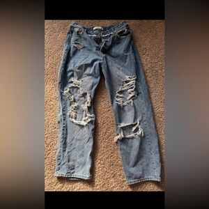 KanCan Ripped Light Blue Boyfriend Jeans